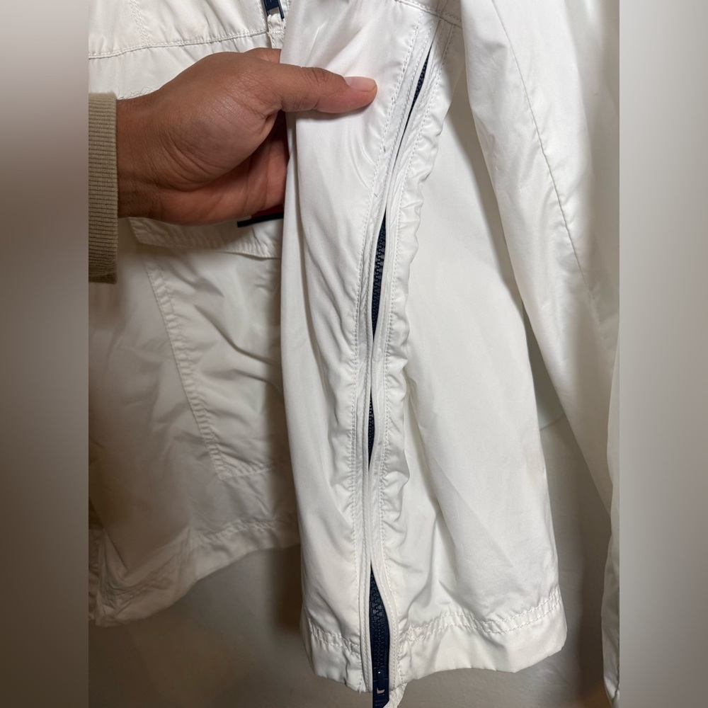 Tommy Hilfiger White Windbreaker Pullover Hoodie Jacket Men’s Size Large - Picture 7 of 10